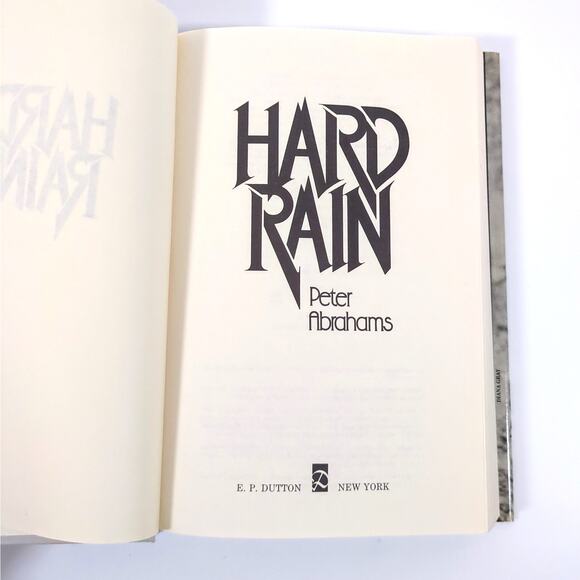 Hard Rain by Peter Abrahams 1988 Hardcover Sixties Thriller Book Dust Jacket - Picture 5 of 6